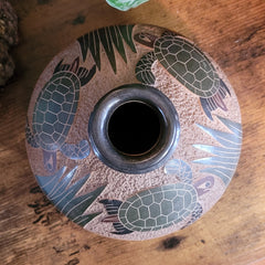 Turtles Ornamental Vase